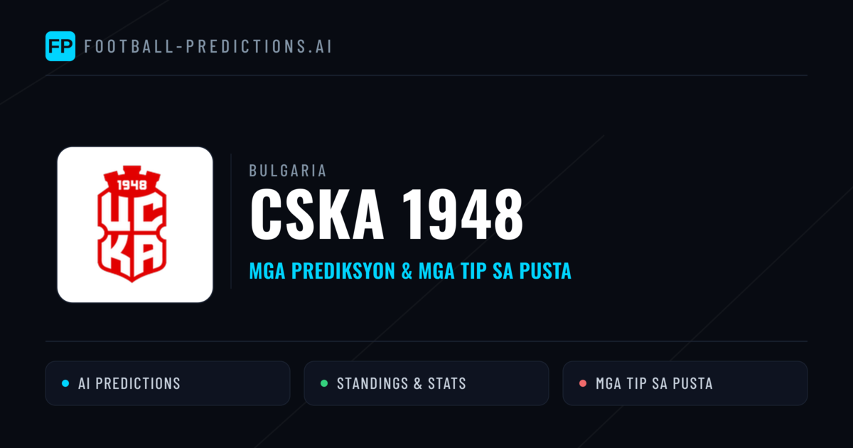 CSKA 1948 Predictions & Stats