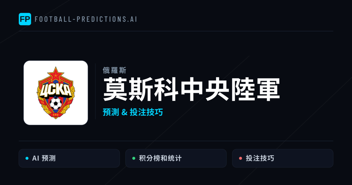 莫斯科中央陸軍 運彩分析｜足球預測與數據