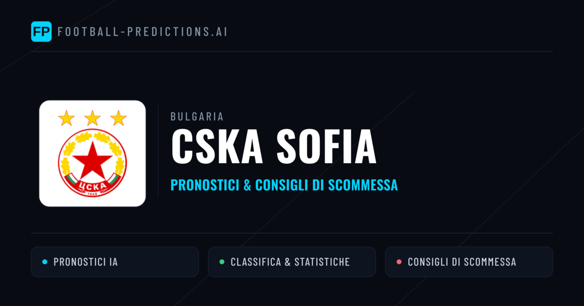Pronostici e Statistiche CSKA Sofia