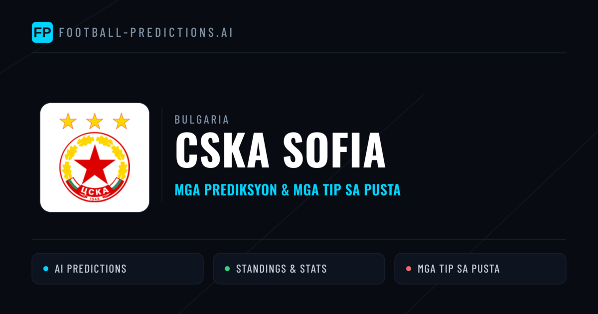 CSKA Sofia Predictions & Stats