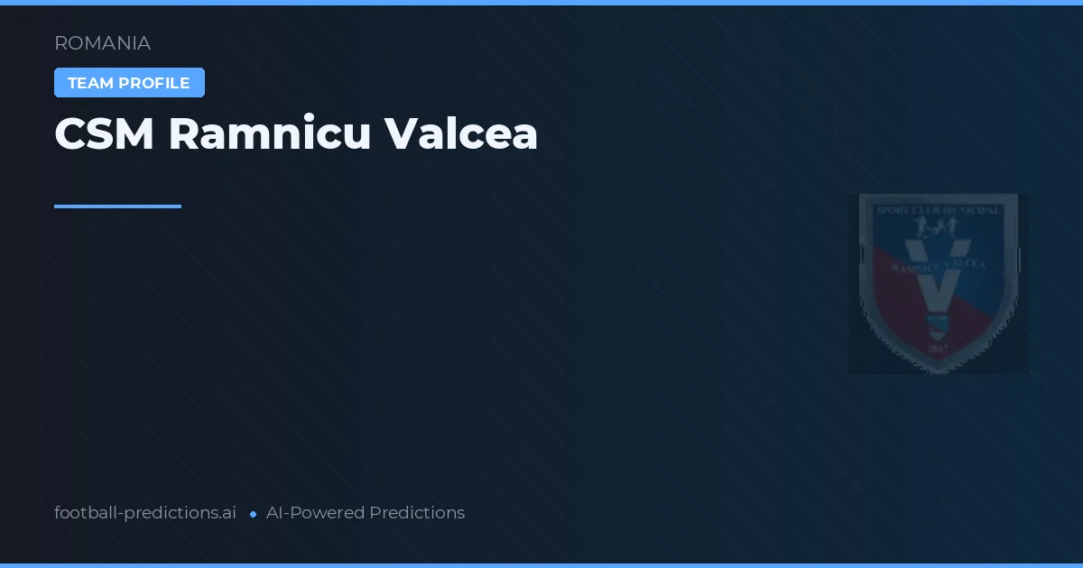 CSM Râmnicu Vâlcea Pronostics & Statistiques