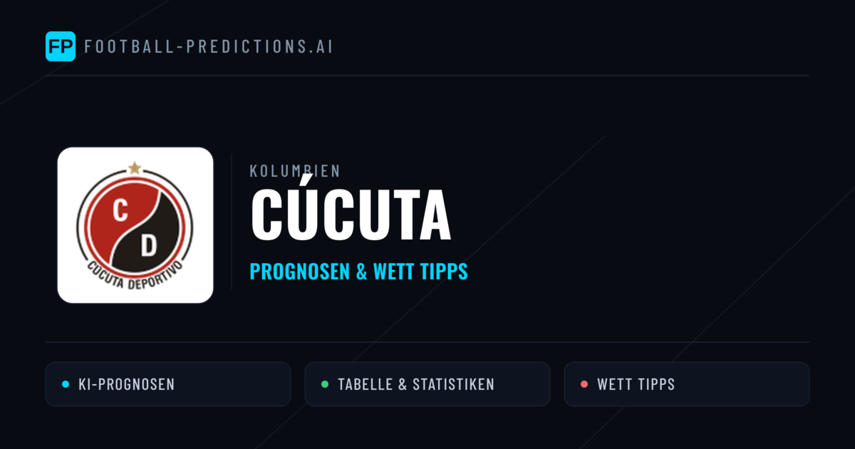 Cúcuta Prognosen & Statistiken