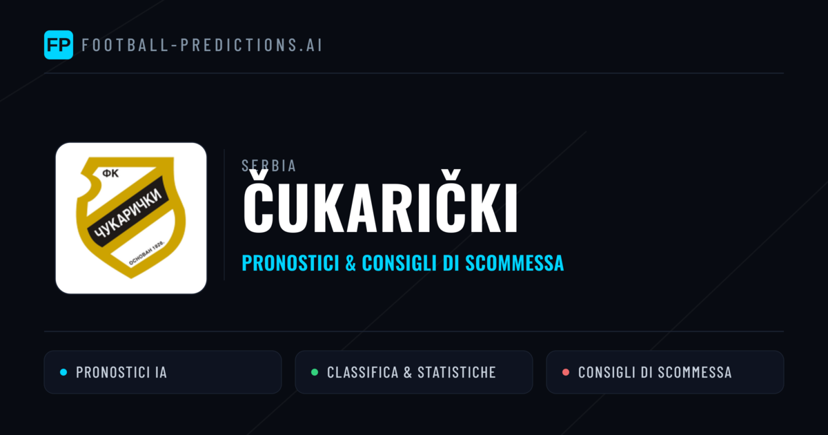 Pronostici e Statistiche Čukarički