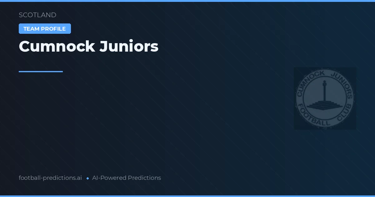 Cumnock Juniors Predictions & Stats