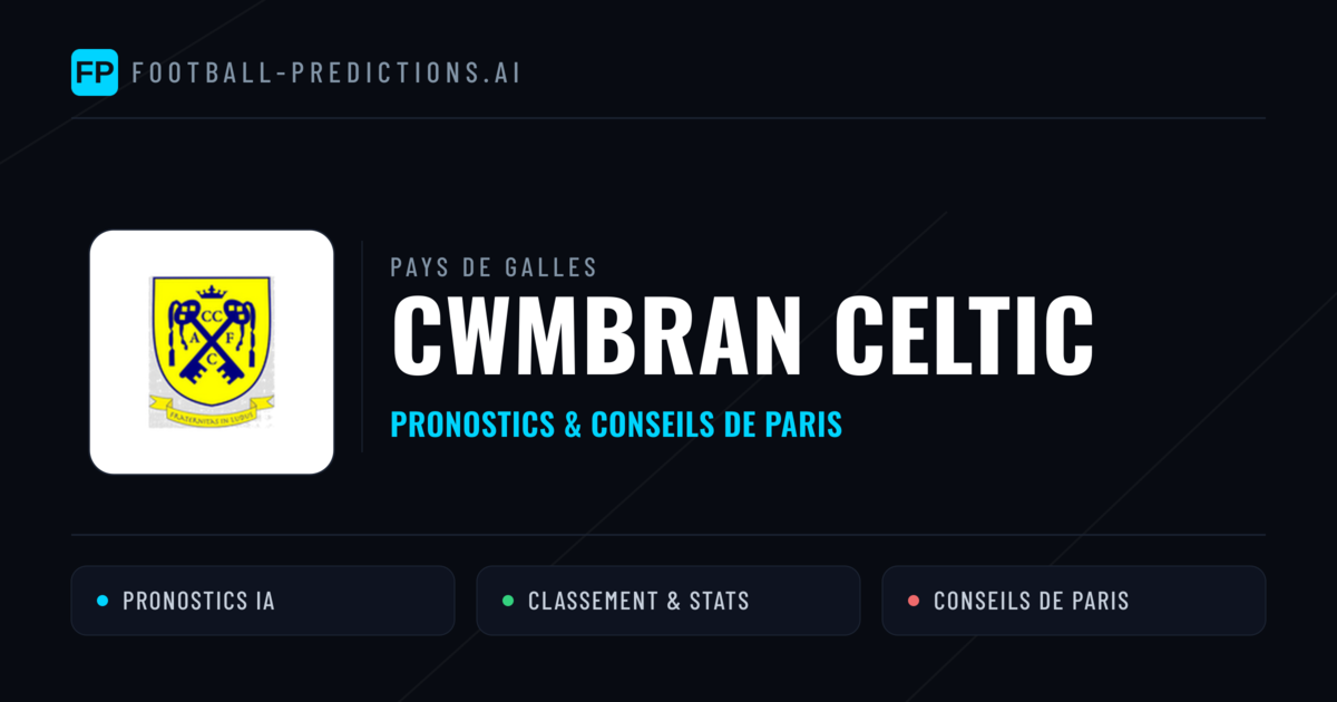 Cwmbran Celtic Pronostics & Statistiques