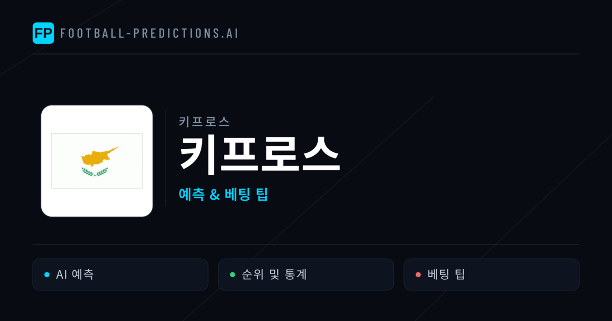 키프로스 축구 예측 & 통계