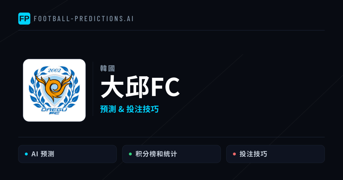 大邱FC 運彩分析|足球預測與數據
