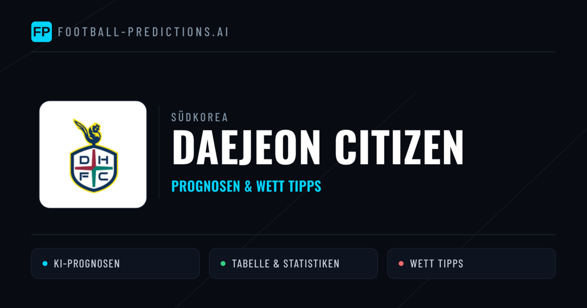 Daejeon Citizen Prognosen & Statistiken