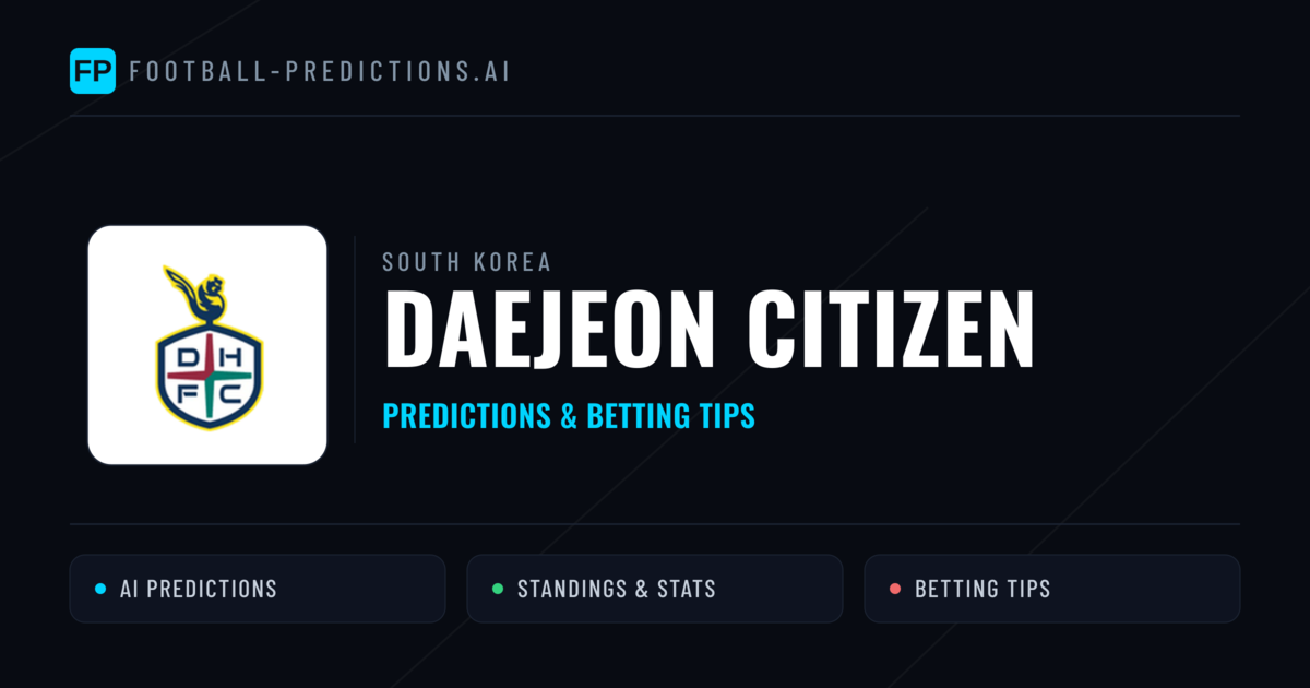 Daejeon Citizen Predictions & Stats