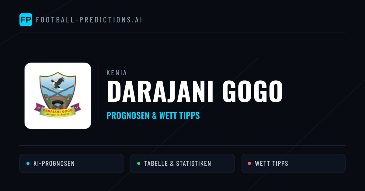 Darajani Gogo Prognosen & Statistiken