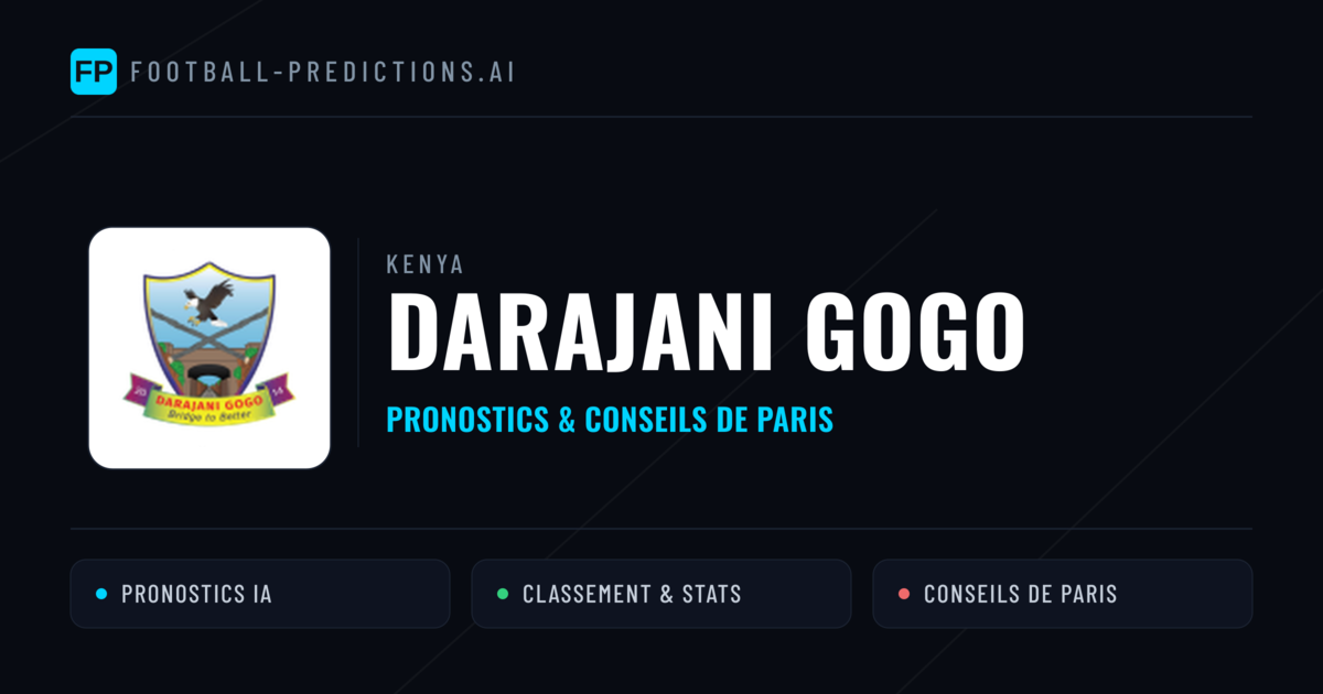 Darajani Gogo Pronostics & Statistiques