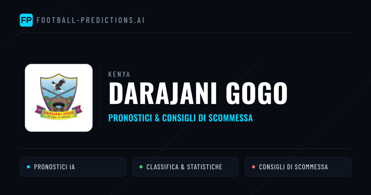 Pronostici e Statistiche Darajani Gogo