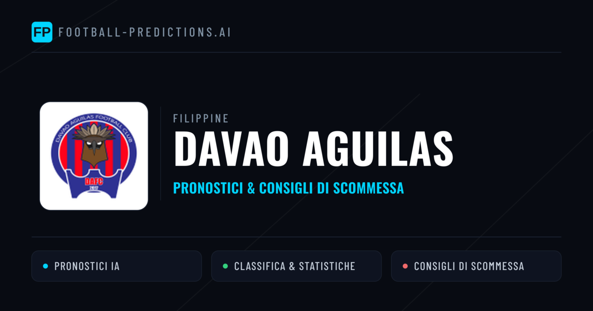 Pronostici e Statistiche Davao Aguilas