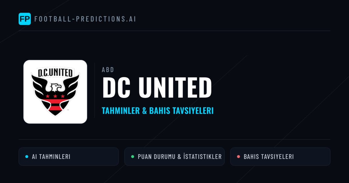 DC United Tahminleri & İstatistikler
