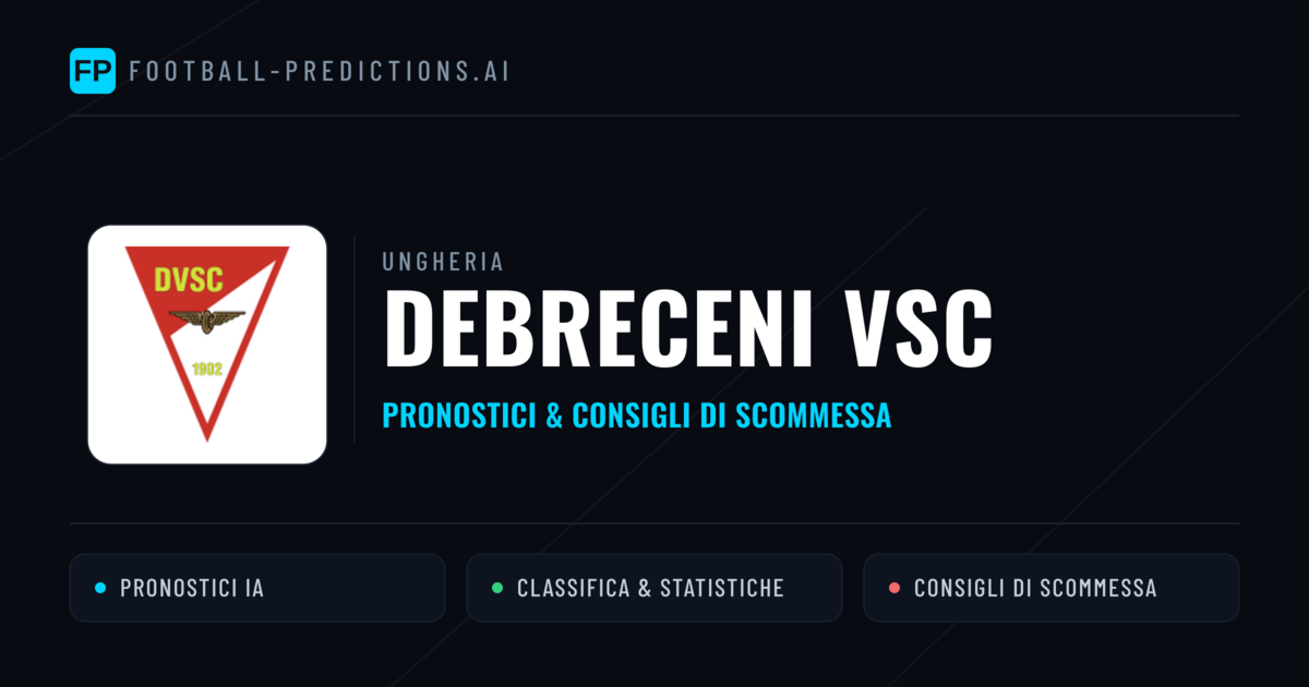 Pronostici e Statistiche Debreceni VSC