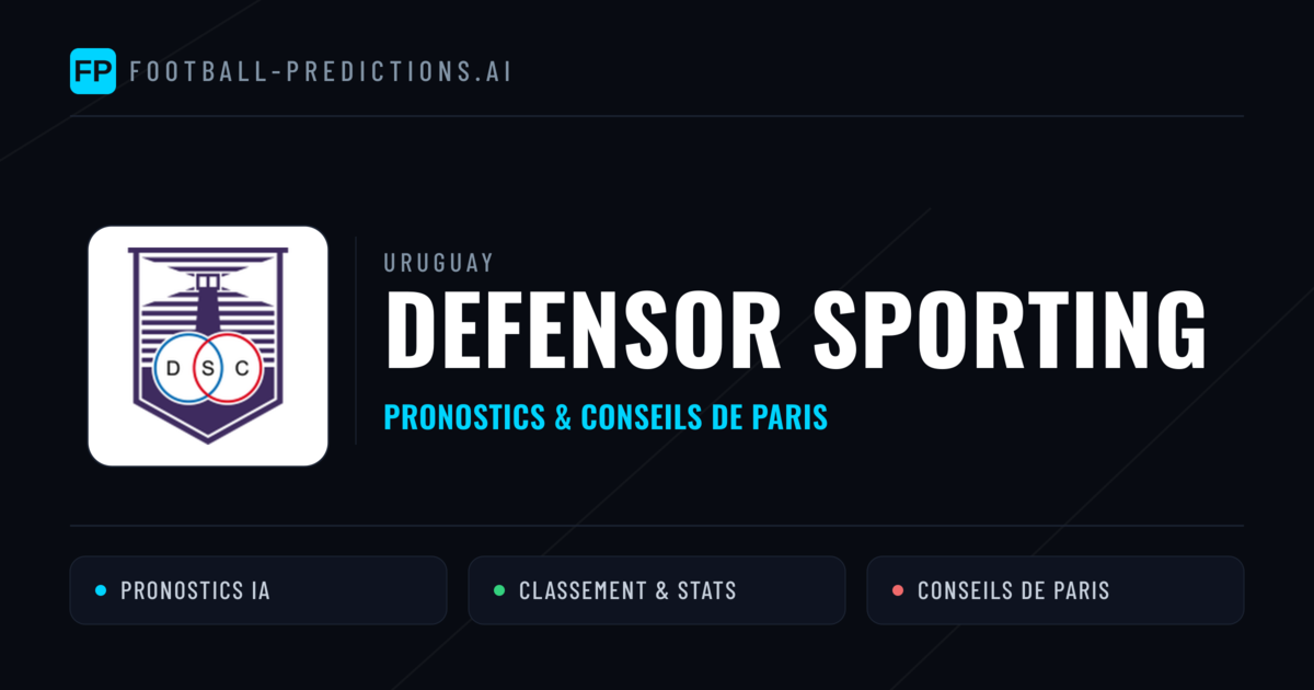 Defensor Sporting Pronostics & Statistiques