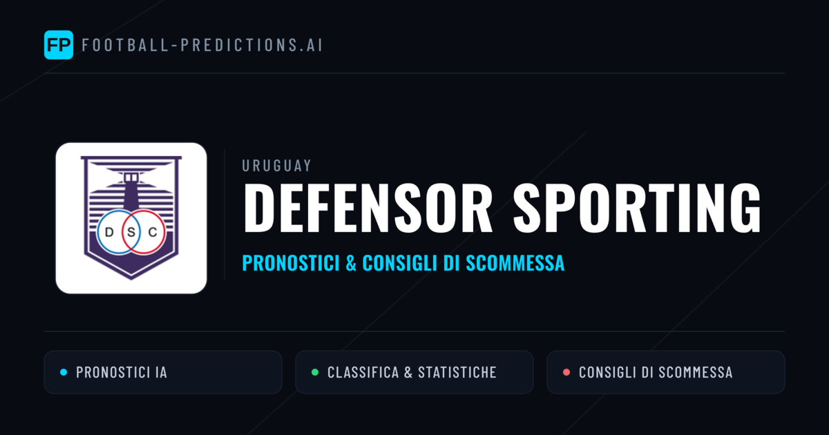 Pronostici e Statistiche Defensor Sporting