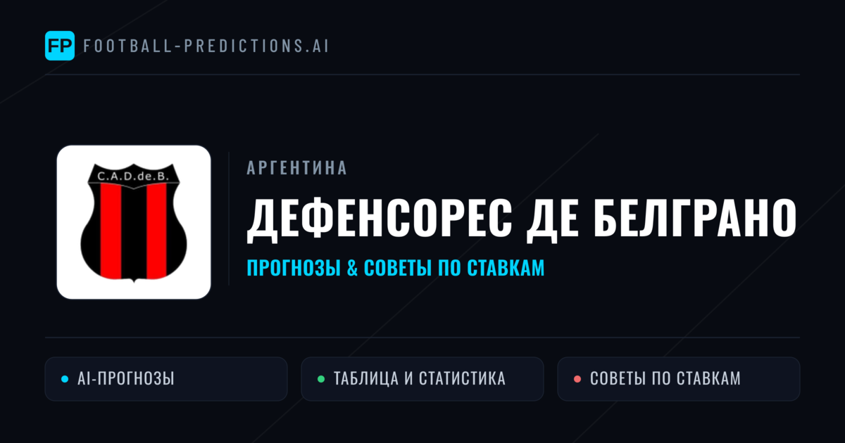 Дефенсорес де Белграно прогнозы и статистика