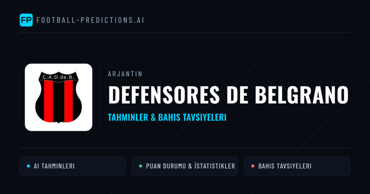 Defensores de Belgrano Tahminleri & İstatistikler