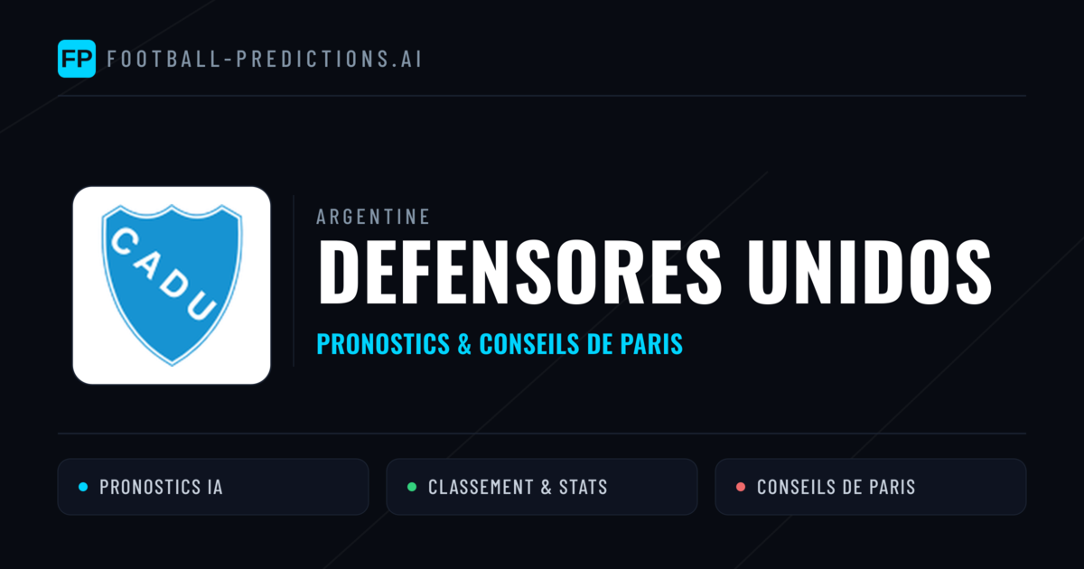 Defensores Unidos Pronostics & Statistiques