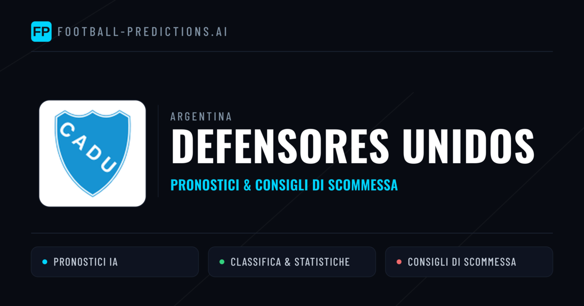 Pronostici e Statistiche Defensores Unidos