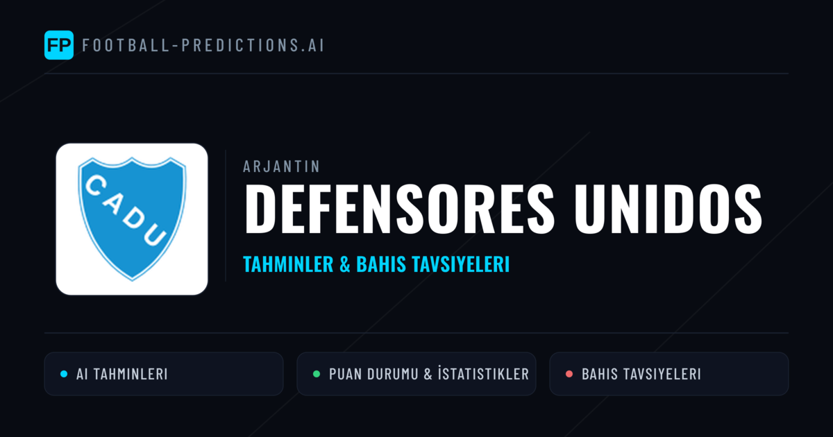 Defensores Unidos Tahminleri & İstatistikler