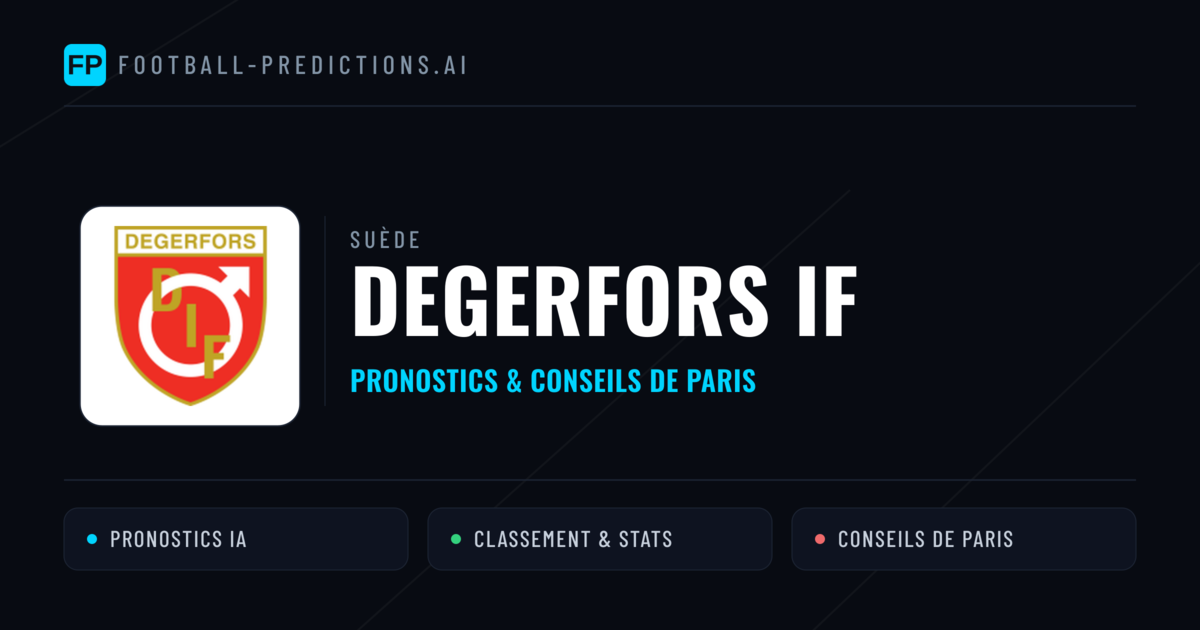 Degerfors IF Pronostics & Statistiques