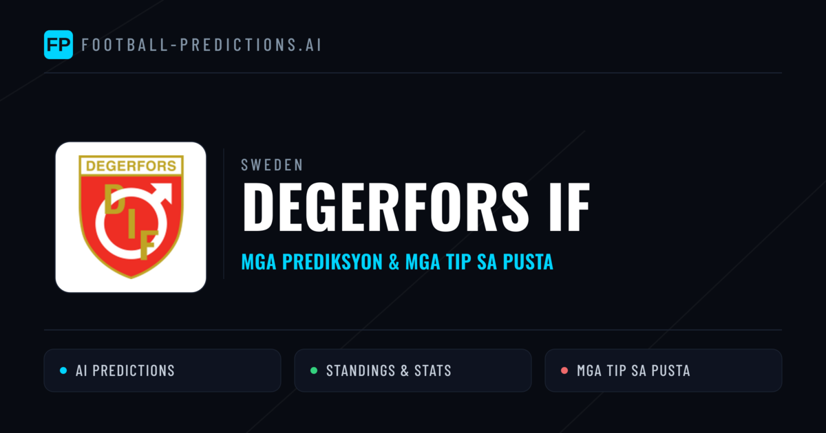 Degerfors IF Predictions & Stats