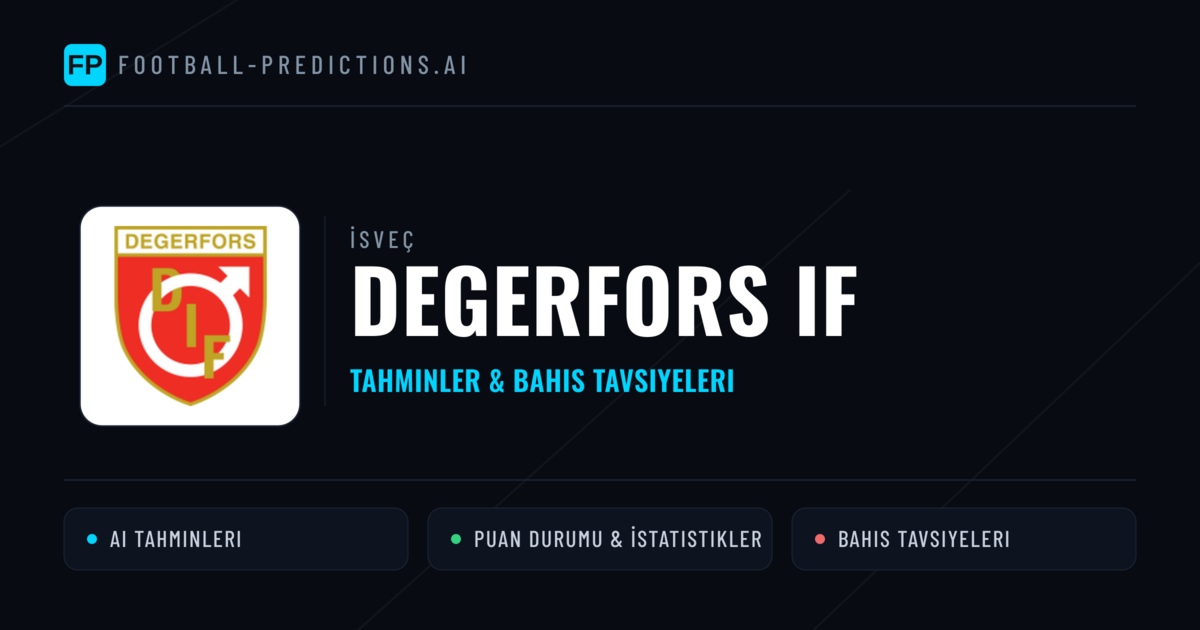 Degerfors IF Tahminleri & İstatistikler
