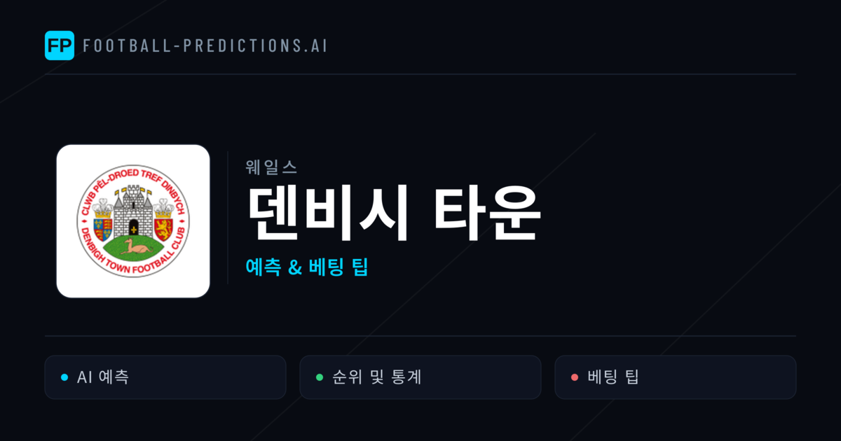덴비시 타운 축구 예측 & 통계