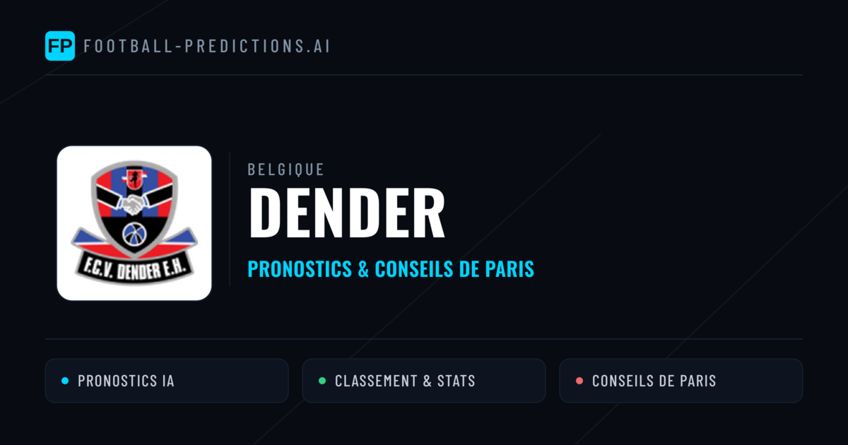 Dender Pronostics & Statistiques