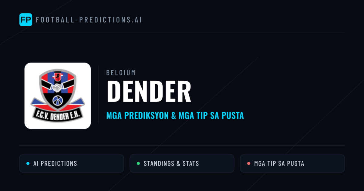 Dender Predictions & Stats