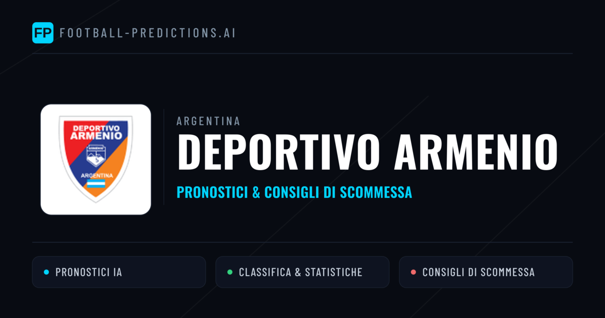 Pronostici e Statistiche Deportivo Armenio