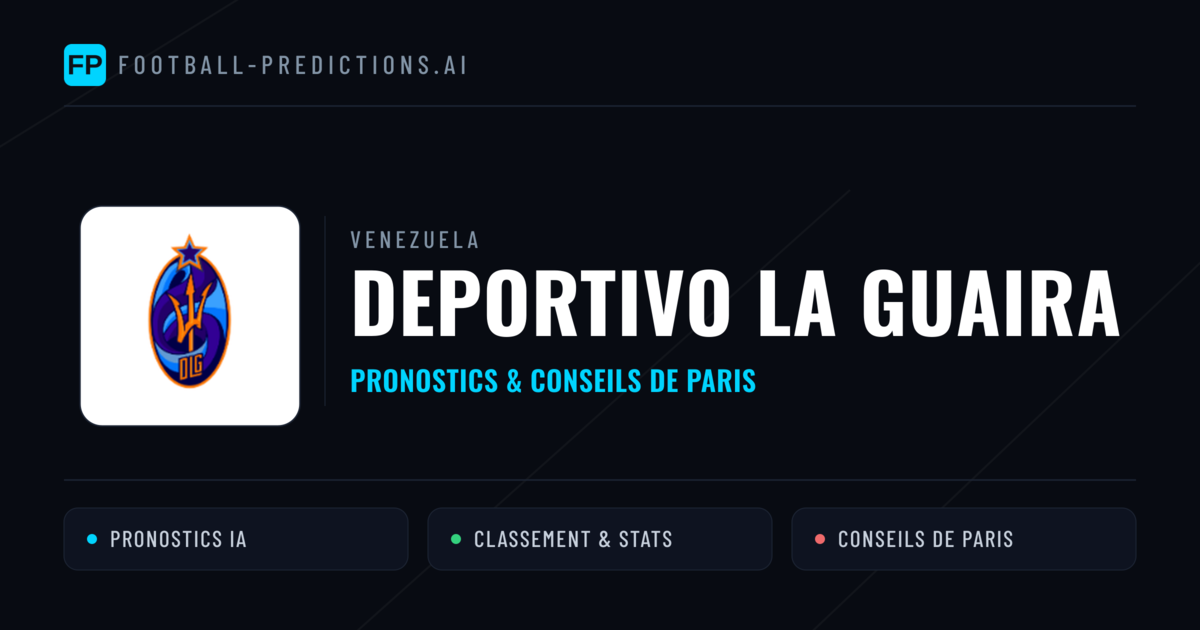 Deportivo La Guaira Pronostics & Statistiques