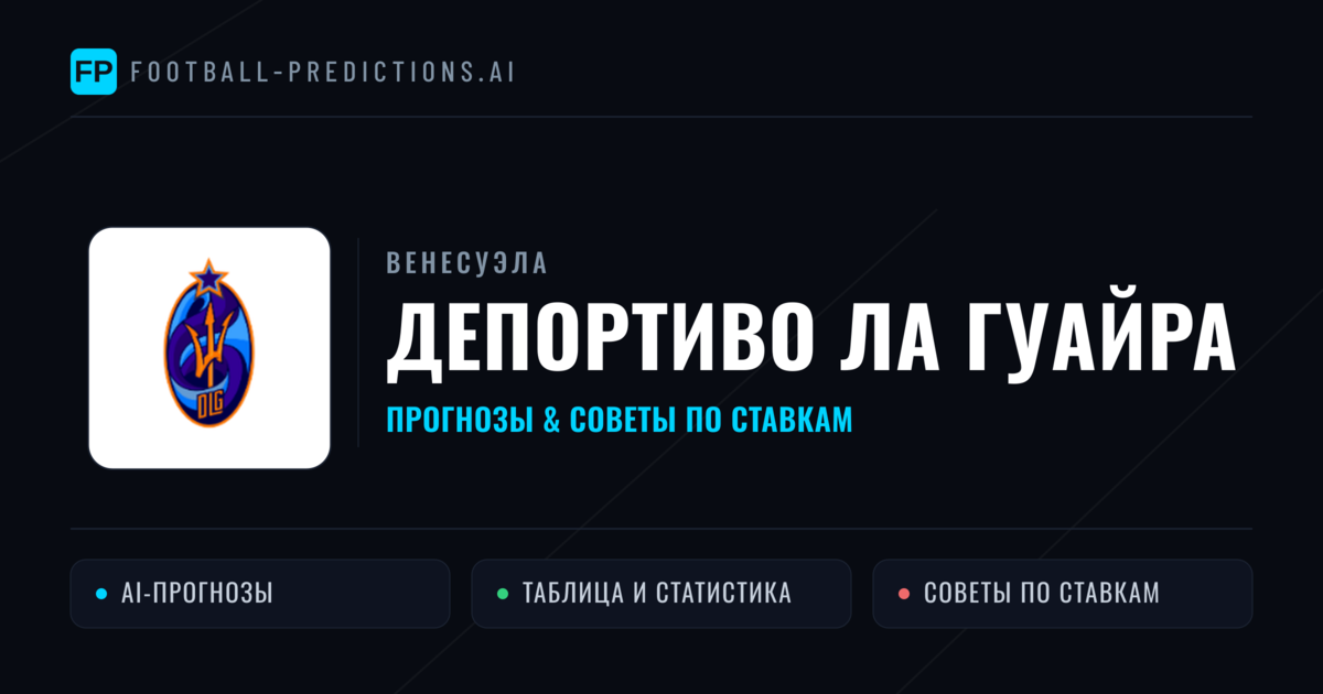 Депортиво Ла Гуайра прогнозы и статистика