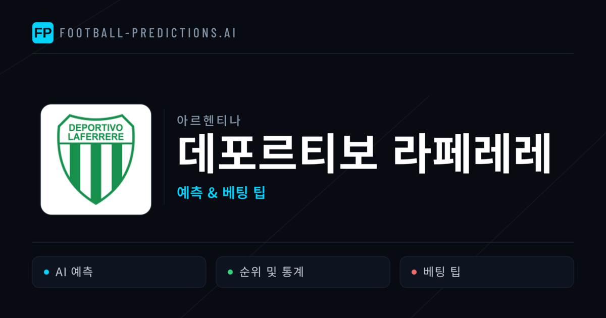 데포르티보 라페레레 축구 예측 & 통계