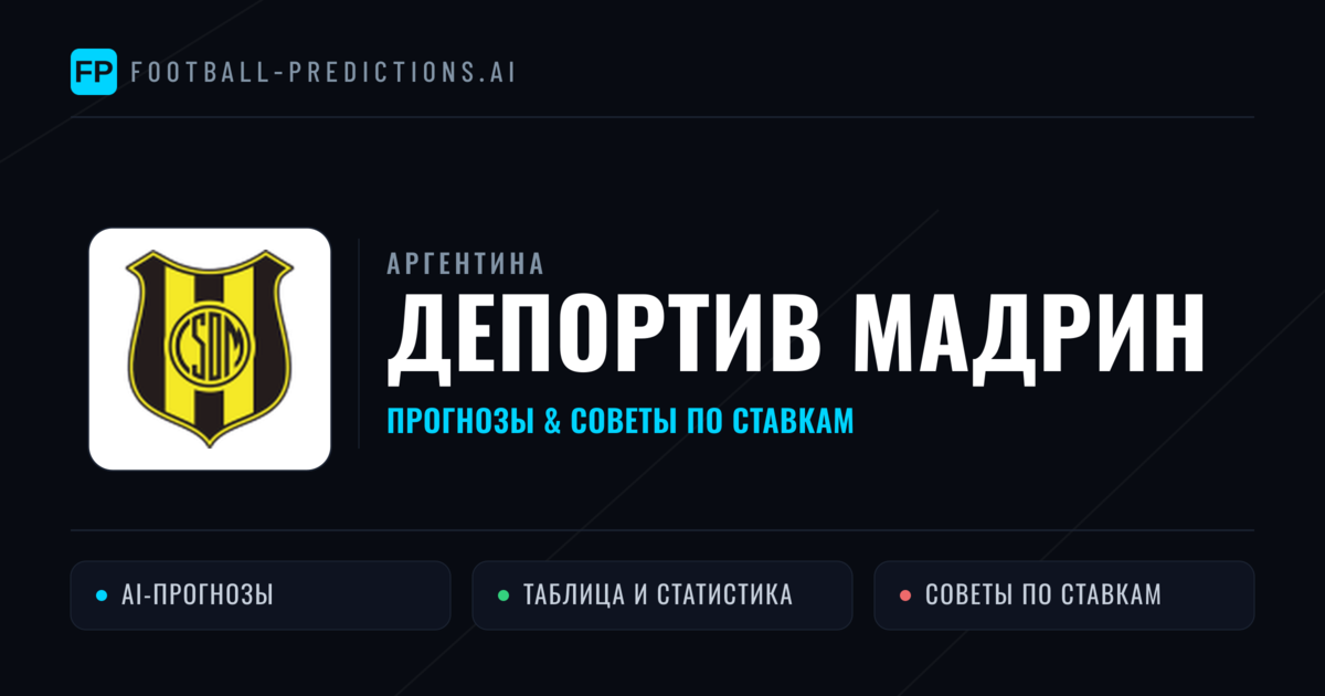 Депортив Мадрин прогнозы и статистика