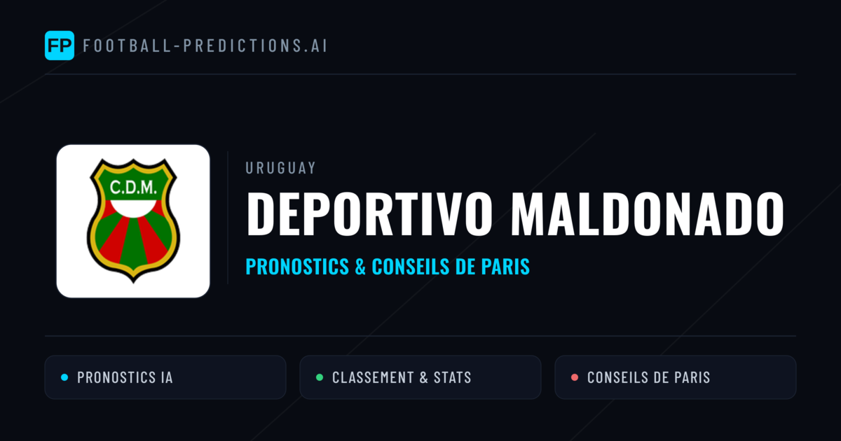 Deportivo Maldonado Pronostics & Statistiques