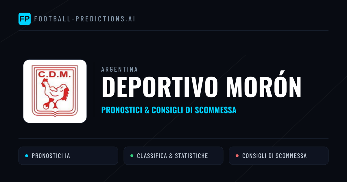 Pronostici e Statistiche Deportivo Morón