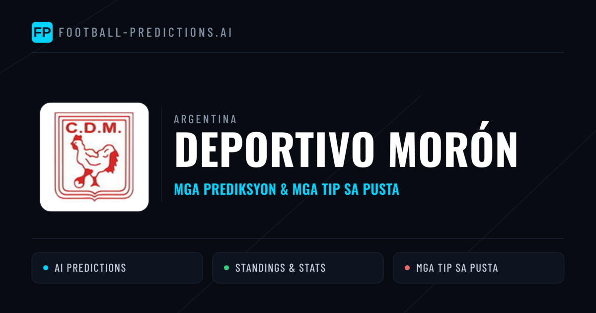 Deportivo Morón Predictions & Stats