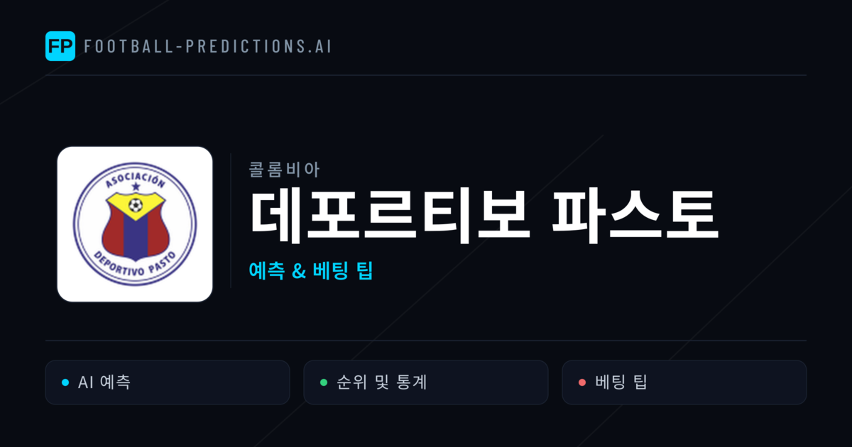 데포르티보 파스토 축구 예측 & 통계