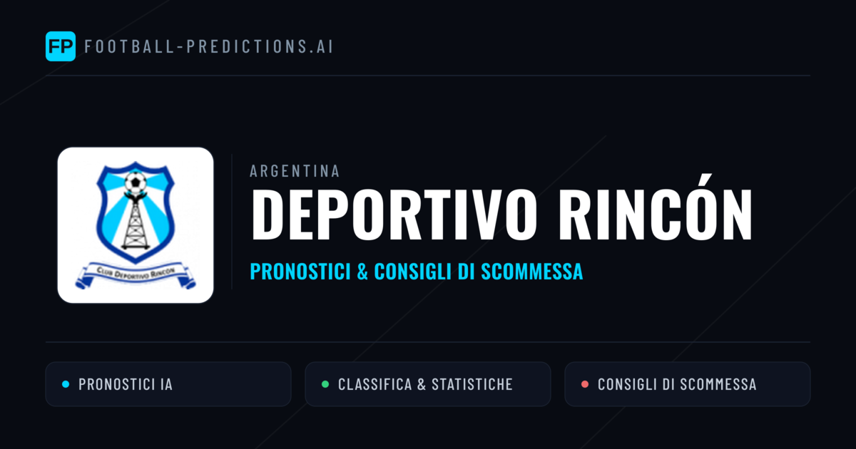 Pronostici e Statistiche Deportivo Rincón