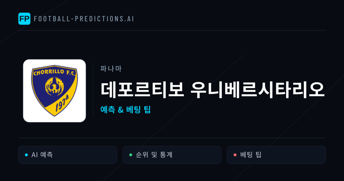 데포르티보 우니베르시타리오 축구 예측 & 통계