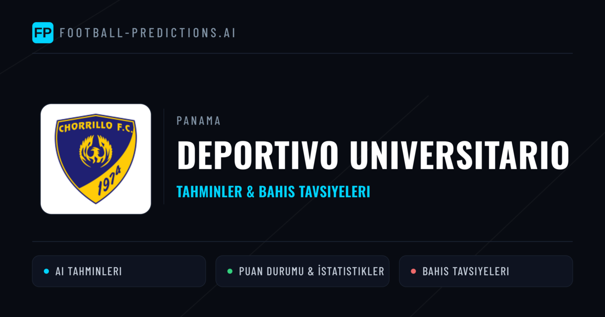 Deportivo Universitario Tahminleri & İstatistikler