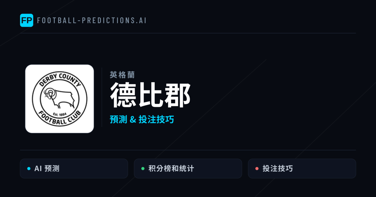 德比郡 運彩分析|足球預測與數據