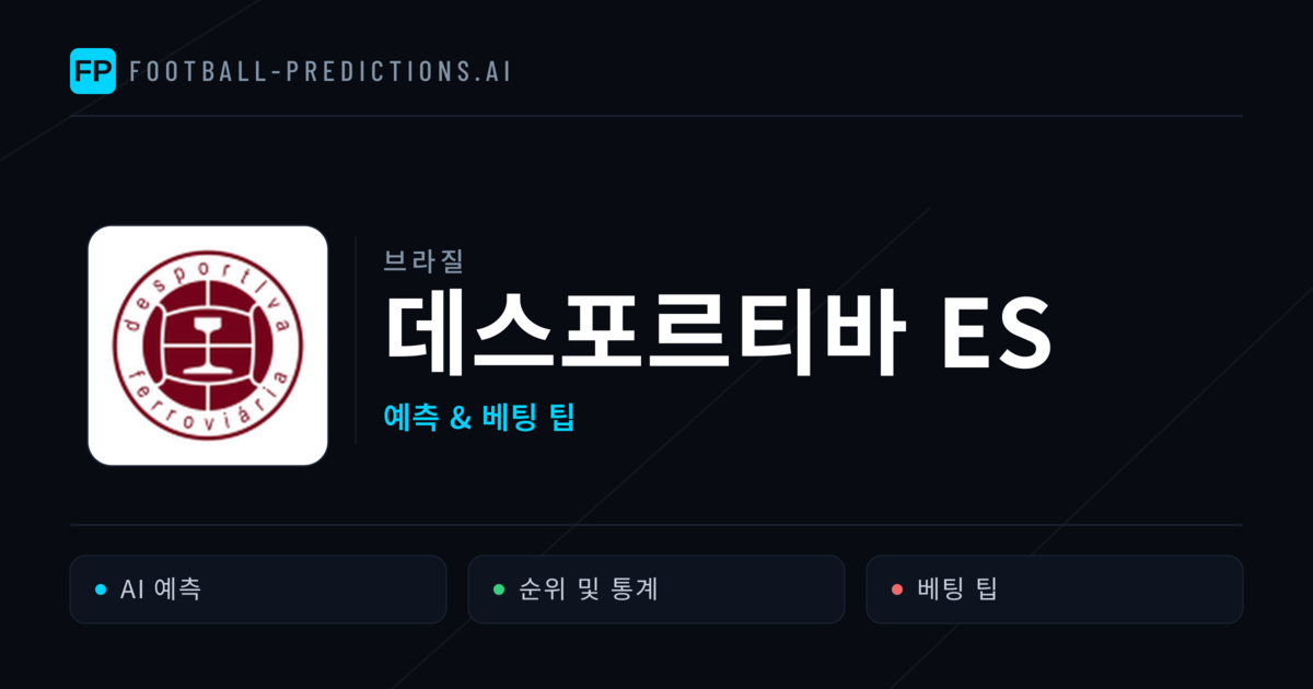데스포르티바 ES 축구 예측 & 통계