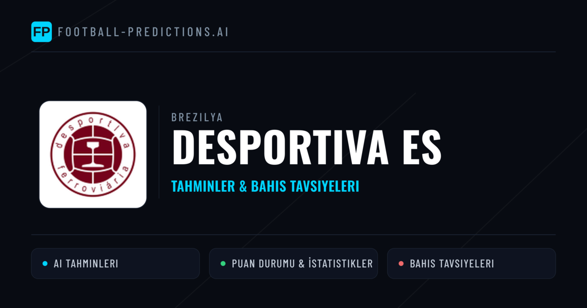 Desportiva ES Tahminleri & İstatistikler