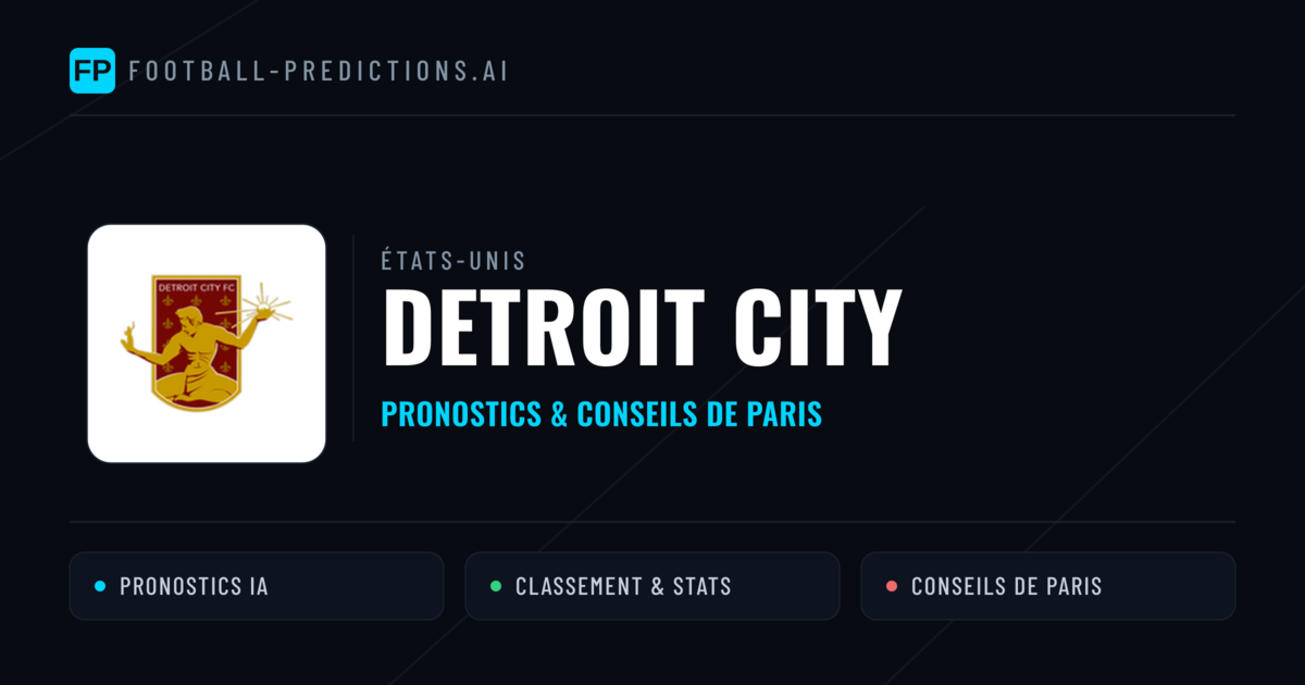 Detroit City Pronostics & Statistiques