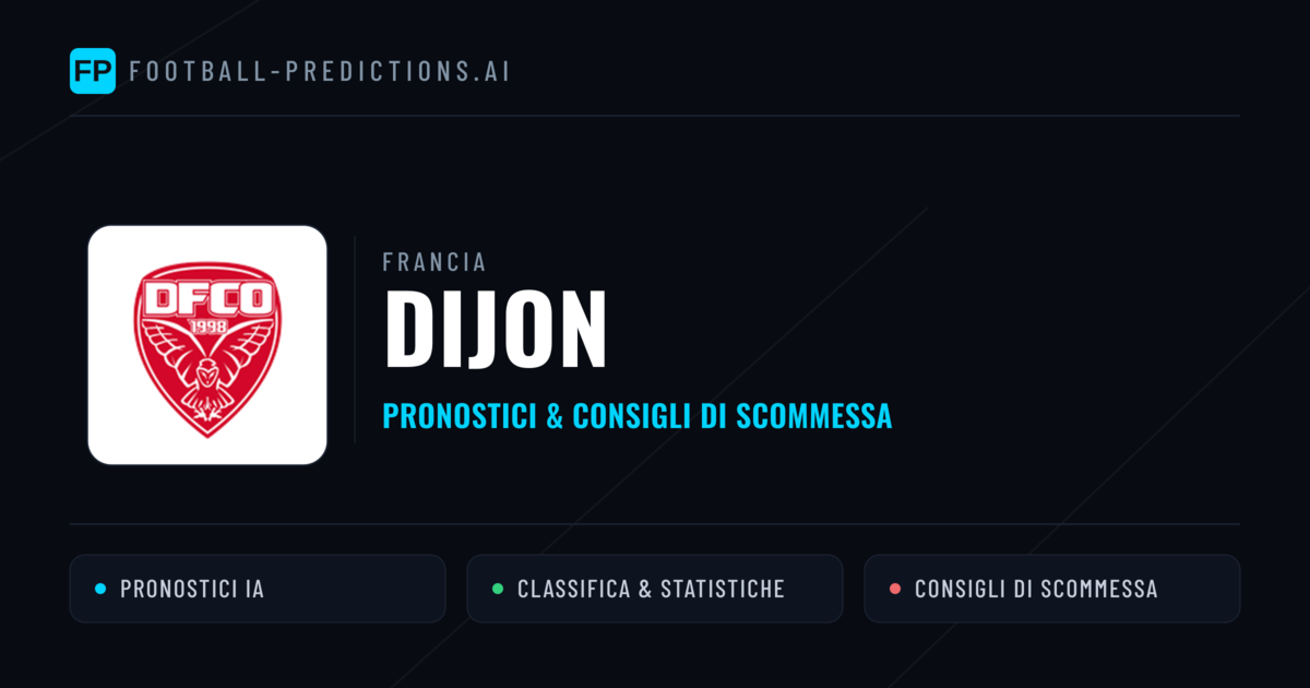 Pronostici e Statistiche Dijon