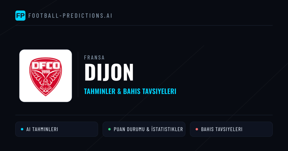 Dijon Tahminleri & İstatistikler